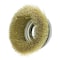 Weiler 5" Crimped Wire Cup Brush .014" Brass Fill 5/8"-11 UNC Nut 14606 - alternate 2